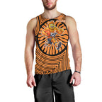 Greater Western Sydney Giants Men Tank Top Indigenous Monochrome Dot Art Mascot Style