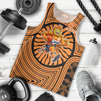 Greater Western Sydney Giants Men Tank Top Indigenous Monochrome Dot Art Mascot Style