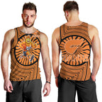 Greater Western Sydney Giants Men Tank Top Indigenous Monochrome Dot Art Mascot Style