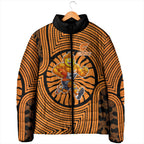 Greater Western Sydney Giants Padded Jacket Indigenous Monochrome Dot Art Mascot Style