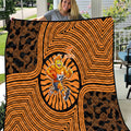 Greater Western Sydney Giants Quilt Indigenous Monochrome Dot Art Mascot Style