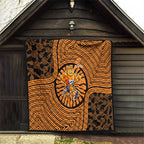 Greater Western Sydney Giants Quilt Indigenous Monochrome Dot Art Mascot Style