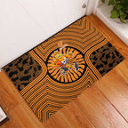 Greater Western Sydney Giants Rubber Doormat Indigenous Monochrome Dot Art Mascot Style
