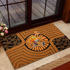 Greater Western Sydney Giants Rubber Doormat Indigenous Monochrome Dot Art Mascot Style