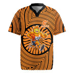 Greater Western Sydney Giants Rugby Jersey Indigenous Monochrome Dot Art Mascot Style