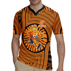 Greater Western Sydney Giants Rugby Jersey Indigenous Monochrome Dot Art Mascot Style