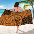 Greater Western Sydney Giants Sarong Indigenous Monochrome Dot Art Mascot Style