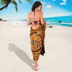Greater Western Sydney Giants Sarong Indigenous Monochrome Dot Art Mascot Style