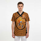 Greater Western Sydney Giants Scrub Top Indigenous Monochrome Dot Art Mascot Style