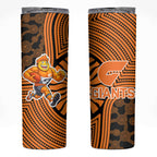 Greater Western Sydney Giants Skinny Tumbler Indigenous Monochrome Dot Art Mascot Style