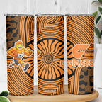 Greater Western Sydney Giants Skinny Tumbler Indigenous Monochrome Dot Art Mascot Style