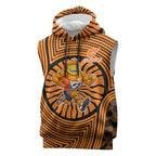 Greater Western Sydney Giants Sleeveless Hoodie Indigenous Monochrome Dot Art Mascot Style