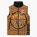 Greater Western Sydney Giants Sleeveless Puffer Jacket Indigenous Monochrome Dot Art Mascot Style