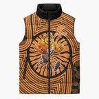 Greater Western Sydney Giants Sleeveless Puffer Jacket Indigenous Monochrome Dot Art Mascot Style