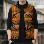Greater Western Sydney Giants Sleeveless Puffer Jacket Indigenous Monochrome Dot Art Mascot Style