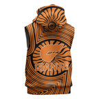 Greater Western Sydney Giants Sleeveless Zip Hoodie Indigenous Monochrome Dot Art Mascot Style
