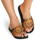 Greater Western Sydney Giants Slide Sandals Indigenous Monochrome Dot Art Mascot Style