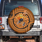 Greater Western Sydney Giants Spare Tire Cover Indigenous Monochrome Dot Art Mascot Style