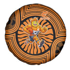 Greater Western Sydney Giants Spare Tire Cover Indigenous Monochrome Dot Art Mascot Style