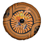 Greater Western Sydney Giants Spare Tire Cover Indigenous Monochrome Dot Art Mascot Style