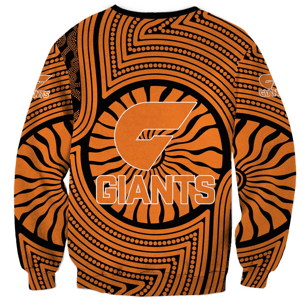 Greater Western Sydney Giants Sweatshirt Indigenous Monochrome Dot Art Mascot Style