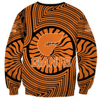 Greater Western Sydney Giants Sweatshirt Indigenous Monochrome Dot Art Mascot Style