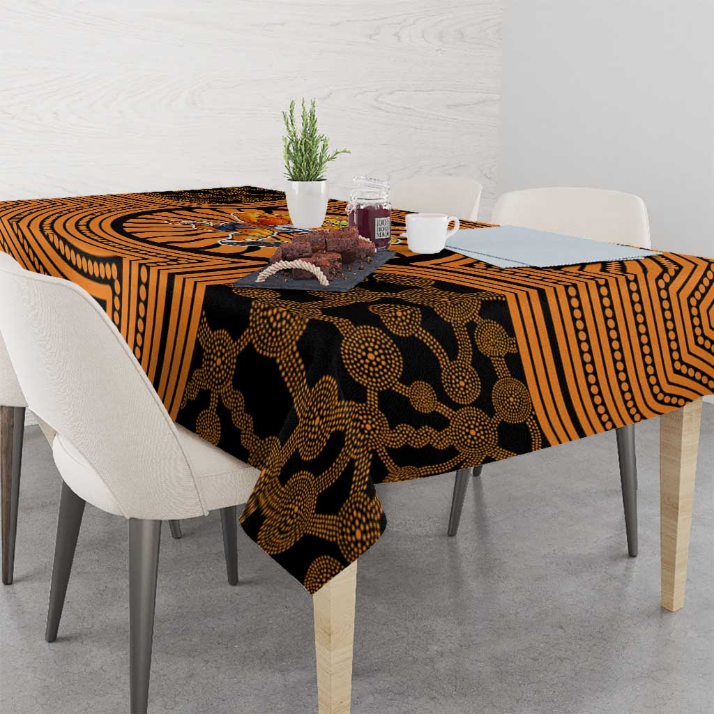 Greater Western Sydney Giants Tablecloth Indigenous Monochrome Dot Art Mascot Style
