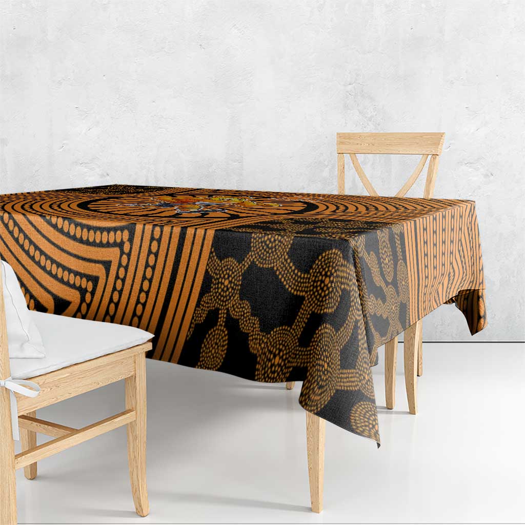 Greater Western Sydney Giants Tablecloth Indigenous Monochrome Dot Art Mascot Style