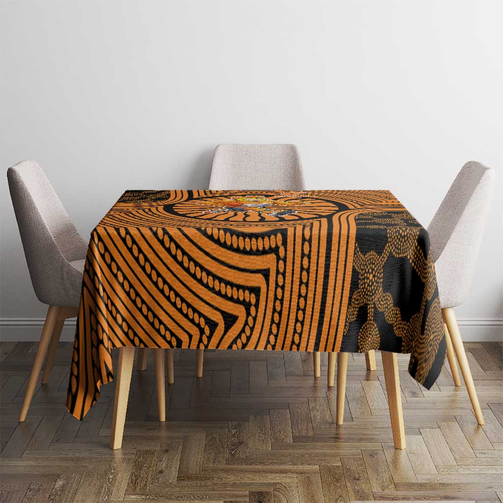 Greater Western Sydney Giants Tablecloth Indigenous Monochrome Dot Art Mascot Style