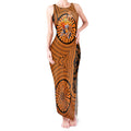 Greater Western Sydney Giants Tank Maxi Dress Indigenous Monochrome Dot Art Mascot Style