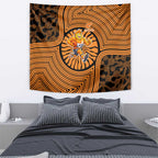 Greater Western Sydney Giants Tapestry Indigenous Monochrome Dot Art Mascot Style
