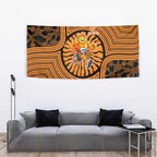 Greater Western Sydney Giants Tapestry Indigenous Monochrome Dot Art Mascot Style