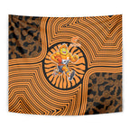 Greater Western Sydney Giants Tapestry Indigenous Monochrome Dot Art Mascot Style