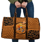 Greater Western Sydney Giants Travel Bag Indigenous Monochrome Dot Art Mascot Style
