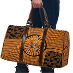 Greater Western Sydney Giants Travel Bag Indigenous Monochrome Dot Art Mascot Style