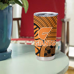 Greater Western Sydney Giants Tumbler Cup Indigenous Monochrome Dot Art Mascot Style