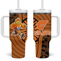Greater Western Sydney Giants Tumbler With Handle Indigenous Monochrome Dot Art Mascot Style