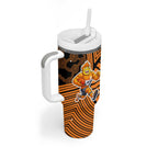 Greater Western Sydney Giants Tumbler With Handle Indigenous Monochrome Dot Art Mascot Style