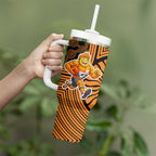 Greater Western Sydney Giants Tumbler With Handle Indigenous Monochrome Dot Art Mascot Style