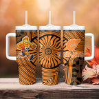 Greater Western Sydney Giants Tumbler With Handle Indigenous Monochrome Dot Art Mascot Style