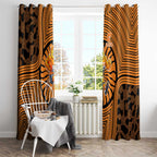 Greater Western Sydney Giants Window Curtain Indigenous Monochrome Dot Art Mascot Style