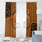 Greater Western Sydney Giants Window Curtain Indigenous Monochrome Dot Art Mascot Style