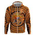 Greater Western Sydney Giants Zip Hoodie Indigenous Monochrome Dot Art Mascot Style