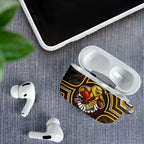 Hawthorn Hawks AirPods Case Indigenous Monochrome Dot Art Mascot Style