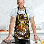 Hawthorn Hawks Apron Indigenous Monochrome Dot Art Mascot Style