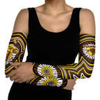 Hawthorn Hawks Arm Sleeves Indigenous Monochrome Dot Art Mascot Style