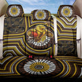 Hawthorn Hawks Back Car Seat Cover Indigenous Monochrome Dot Art Mascot Style