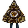 Hawthorn Hawks Cloak Indigenous Monochrome Dot Art Mascot Style