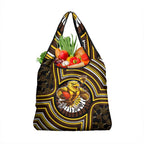 Hawthorn Hawks Grocery Bag Indigenous Monochrome Dot Art Mascot Style