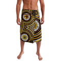 Hawthorn Hawks Lavalava Indigenous Monochrome Dot Art Mascot Style
